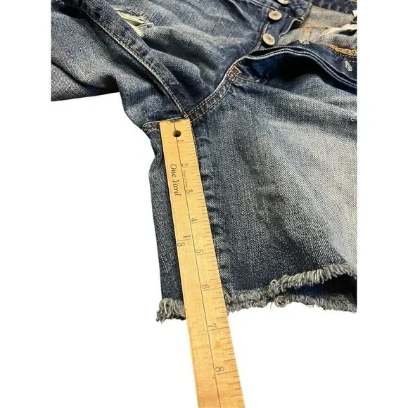 American Eagle women’s 14 slouchy Bermuda shorts button fly distressed￼ - Picture 5 of 8